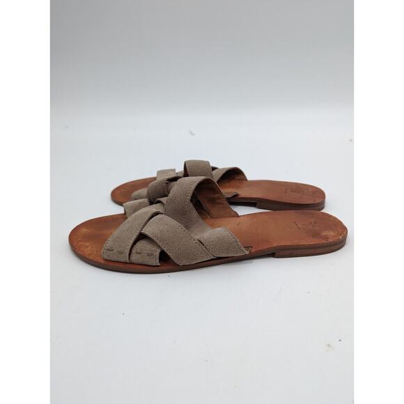 FRYE Criss Cross Slide Sandal Women's size 10M Casual Summer Leather - Picture 4 of 7